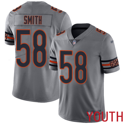 Chicago Bears Limited Silver Youth Roquan Smith Jersey NFL Football 58 Inverted Legend